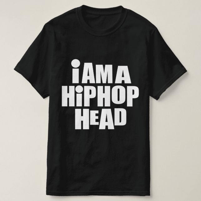 Camiseta Eu sou um Cabeça de HipHop (Frente do Design)