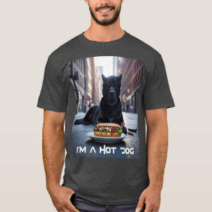 CAMISETA EU SOU UM CACHORRO-QUENTE - CACHORRO-QUENTE COM MO