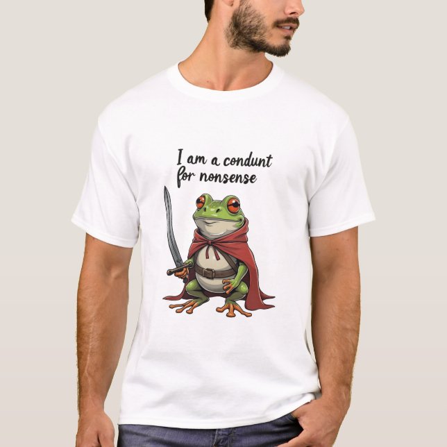 Camiseta Eu sou um canal para Sapo de Disparate Funny Kawai (Frente)