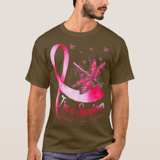 Camiseta Eu sou um Cancer de Dragonfly de Sobrevivência