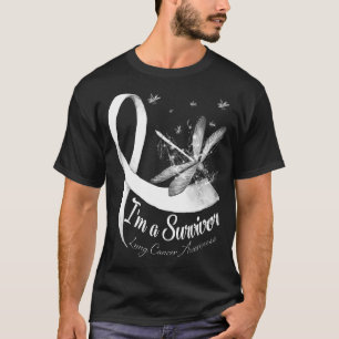 Camiseta Eu sou um Cancer de Dragonfly Sobrevivente