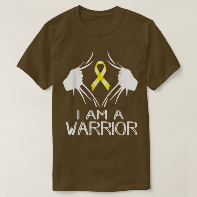 Camiseta Eu Sou Um Cancer De Guerra De Infância Sensibiliza (Frente do Design)