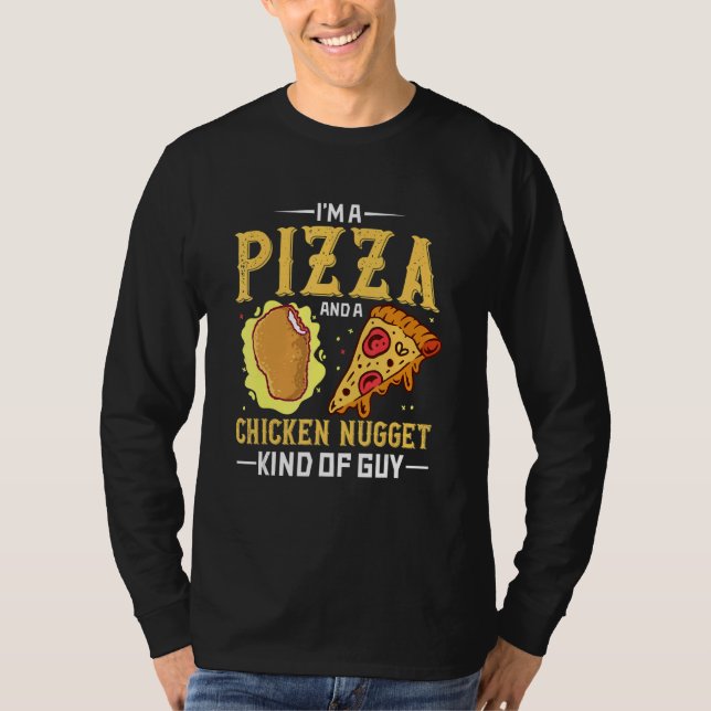 Camiseta Eu Sou Um Cara De Pizza E Nugget De Frango (Frente)