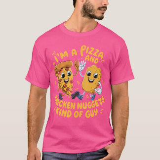 Camiseta Eu sou um cara de Pizza e Nuggets de Frango Engraç