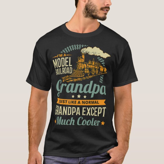 Camiseta Eu sou um carro modelo Vovô Train RailroadT illus (Frente)