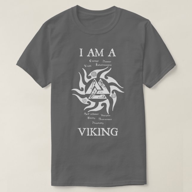 Camiseta Eu sou um castanheiro Viking 2 (Frente do Design)