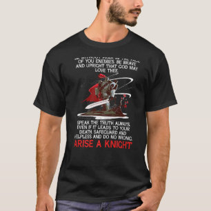 Camiseta Eu Sou Um Cavaleiro Sentido Nenhum Medo Soldado Ar