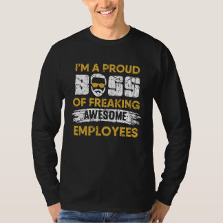 Camiseta Eu sou um chefe orgulhoso de grandes funcionários