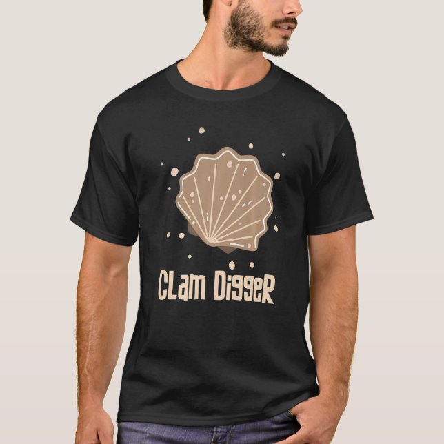 Camiseta Eu Sou Um Clam Digger Pessoa Criadora Do Mar (Frente)