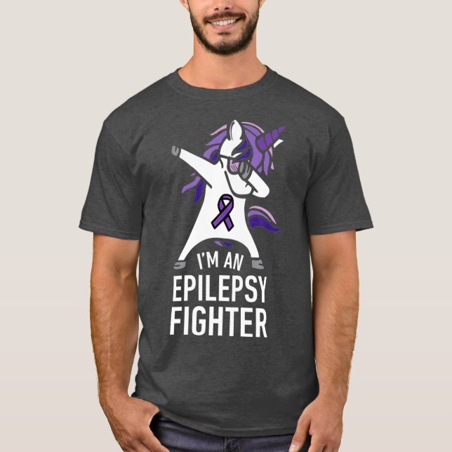 Camiseta Eu Sou Um Combatente Epiléptico Que Dabbing Homens (Frente)