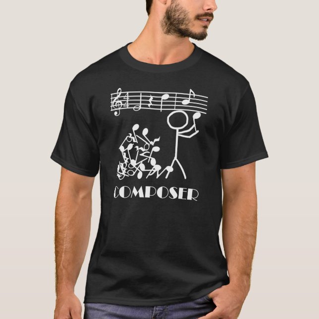 Camiseta Eu sou um compositor! T-shirt (Frente)