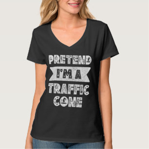 Camiseta Eu sou um Cone de Trânsito Costume Laranja Preguiç