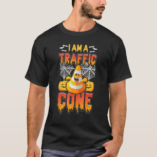 Camiseta Eu Sou Um Cone De Trânsito Laranja Preguiçoso Figu