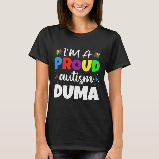 Camiseta Eu Sou Um Coração De Consciência Da Duma Autismo (Frente)