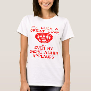 Camiseta Eu sou um cozinheiro Excelente até meu alarme de f