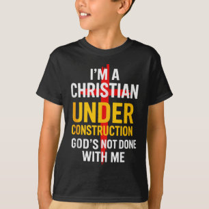 Camiseta Eu Sou Um Cristão Em Construção Deus Não Terminou