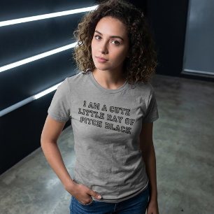 Camiseta Eu Sou Um Cute Pequeno Raio De Preto Inte
