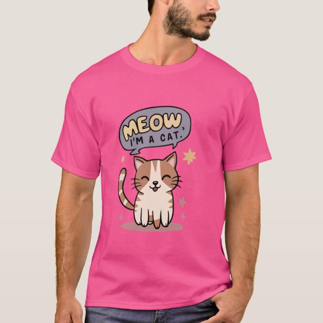 Camiseta Eu sou um Dia de as Bruxas engraçado de Gato. (Frente)