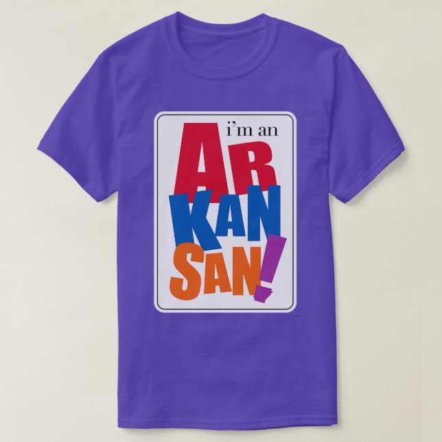 Camiseta Eu sou um diafragma Arkansan (Frente do Design)