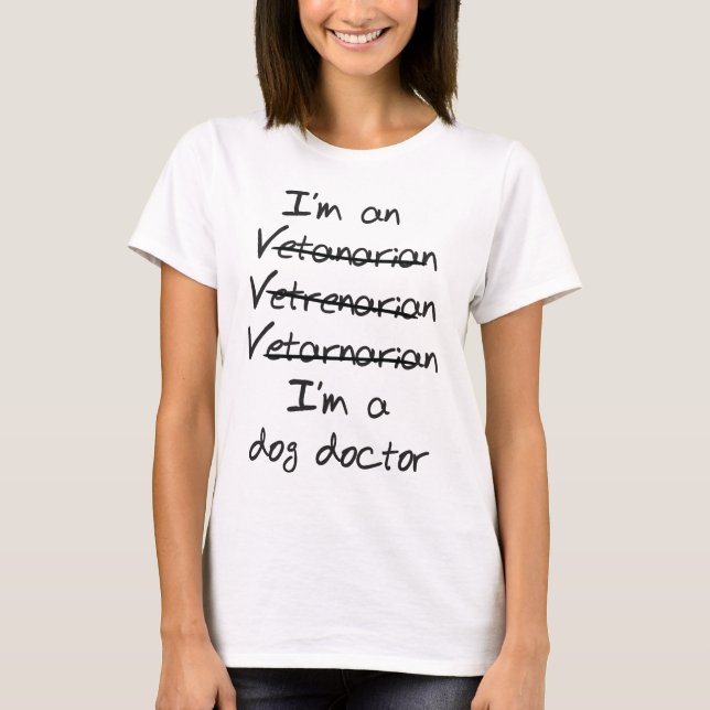 Camiseta Eu sou um doutor do cão (o veterinário) (Frente)