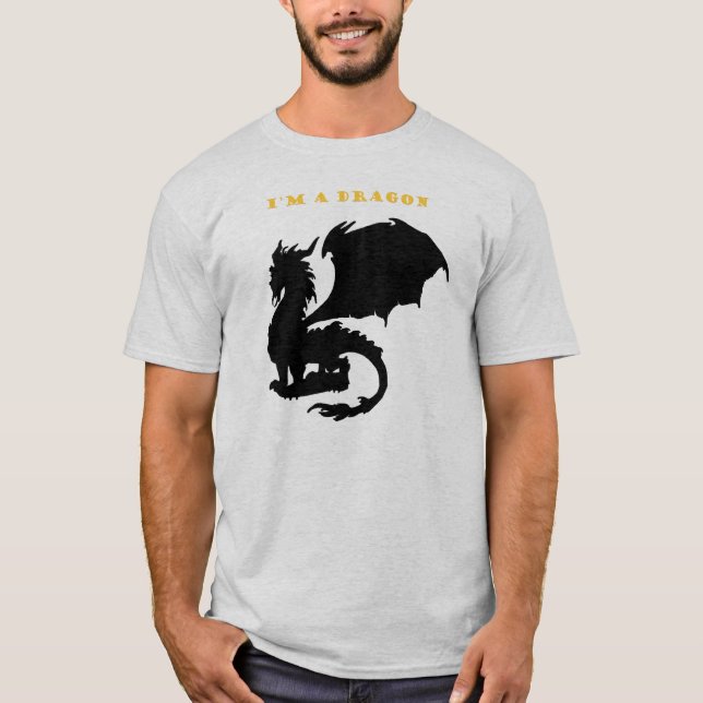 Camiseta Eu sou um dragão (Frente)