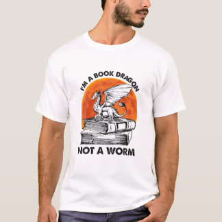 Camiseta Eu sou um Dragão de Livro não um Leitor de Pistas