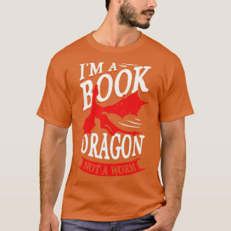 Camiseta Eu Sou Um Dragão De Livro Não Um Verme Lendo Prese