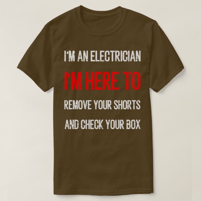 Camiseta Eu Sou Um Elétrico Engraçado Eletrônico Que Funcio (Frente do Design)