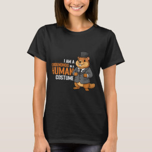 Camiseta Eu Sou Um Esquilo Em Um Traje Humano Engraçado Esq