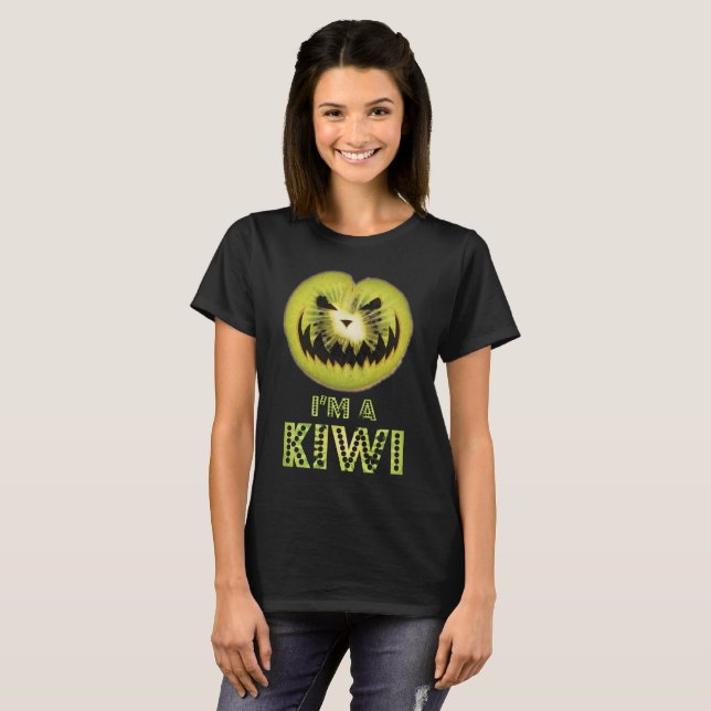 Camiseta Eu sou um fantasma de Kiwi no Halloween, presente- (Frente Completa)