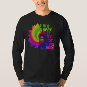 Camiseta Eu sou um feliz raio de sorte de raio de sol