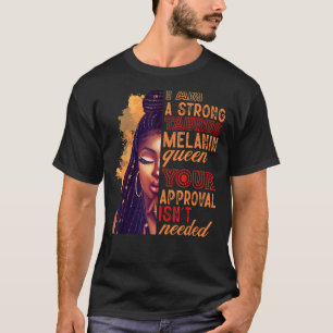 Camiseta Eu sou um forte Taurus Melanin Rainha Zodiac Preto