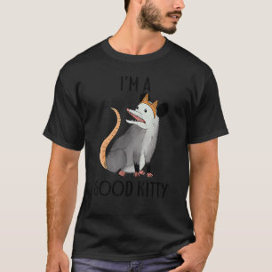 Camiseta Eu Sou Um Gato Bom Possum Guaxinim Rato Gato De Ru