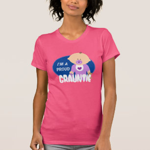 Camiseta "Eu sou um Grauntie Orgulhoso" com um bebê giro em