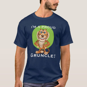 Camiseta "Eu sou um Gruncle orgulhoso!" com tigre de