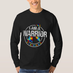 Camiseta Eu Sou Um Guerreiro Autismo Consciência Autismo Au