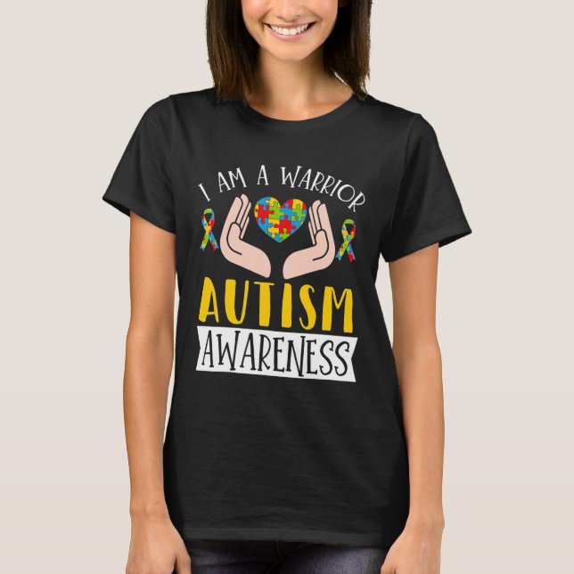 Camiseta Eu Sou Um Guerreiro Autismo Deficiência De Consciê (Frente)