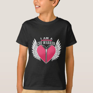 Camiseta Eu Sou Um Guerreiro Chd Coração Zipper Com Asas An