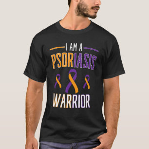 Camiseta Eu Sou Um Guerreiro Da Psoríase Consciência Laranj