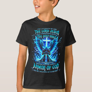 Camiseta Eu sou um guerreiro de Deus Armor de Deus Cristão