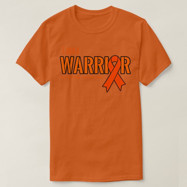 Camiseta Eu sou um guerreiro que conhece a leucemia (Frente do Design)
