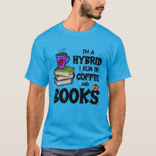Camiseta Eu sou um híbrido que eu administro em café e li