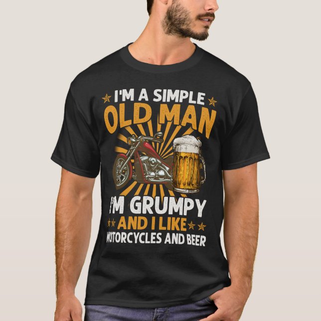 Camiseta Eu sou um homem simples, estou irritado, gosto de  (Frente)