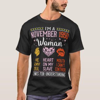 Camiseta Eu Sou Um Incêndio De Mulher De Novembro De 1950 E