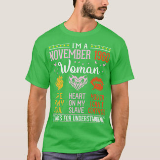 Camiseta Eu Sou Um Incêndio De Mulher De Novembro De 1960 E