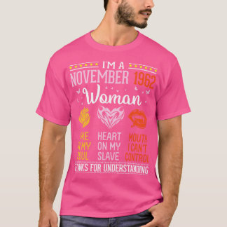 Camiseta Eu Sou Um Incêndio De Mulher De Novembro De 1962 E
