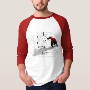 Camiseta Eu sou um jogador de hóquei