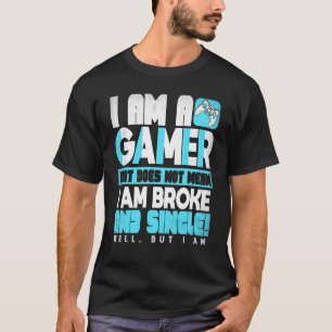 Camiseta Eu sou um jogador do console do jogo para jogos de