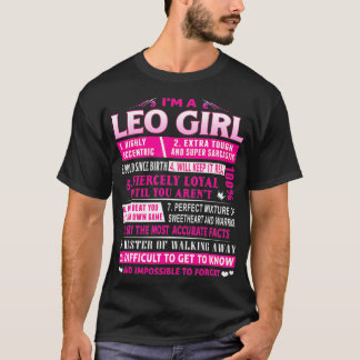 Camiseta Eu sou um Leo Girl Leo Leo Birthday