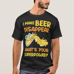 Camiseta Eu sou um mágico e faço cerveja desaparecer engraç